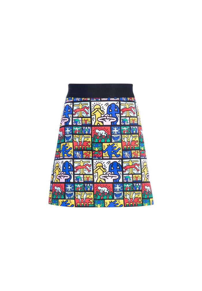 KEITH HARING X AO RILEY SKIRT - HARING COLLAGE