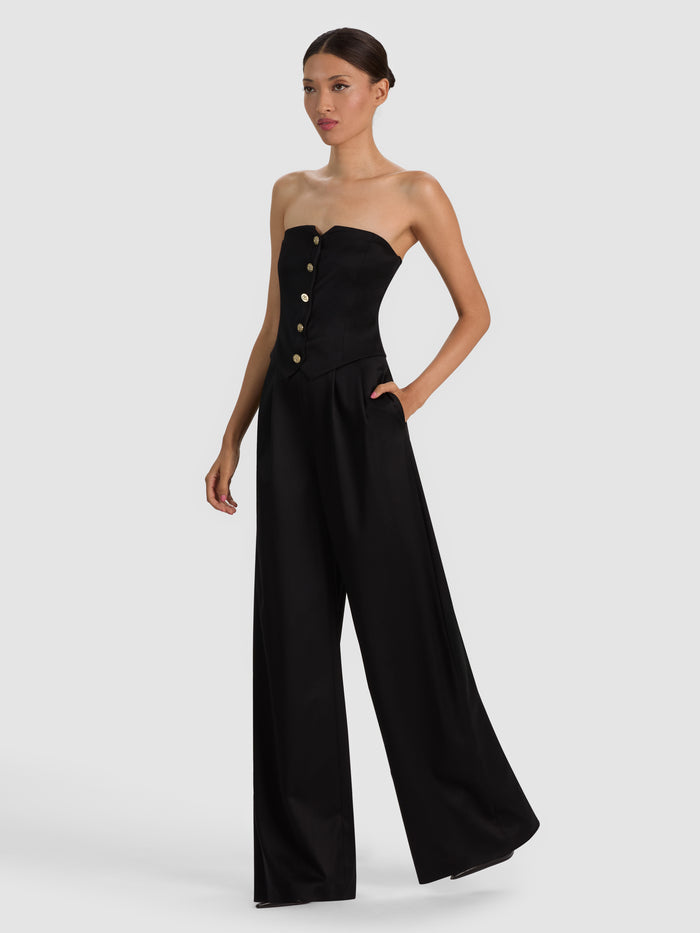 KELCEY STRAPLESS WOOL JUMPSUIT