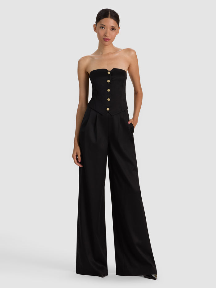 KELCEY STRAPLESS WOOL JUMPSUIT