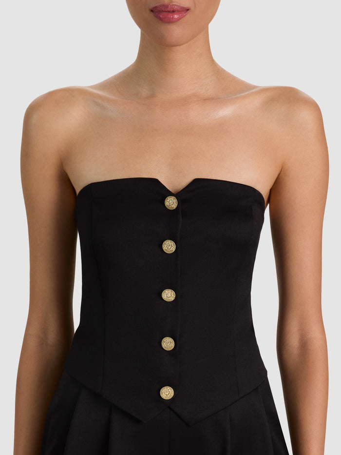 KELCEY STRAPLESS WOOL JUMPSUIT