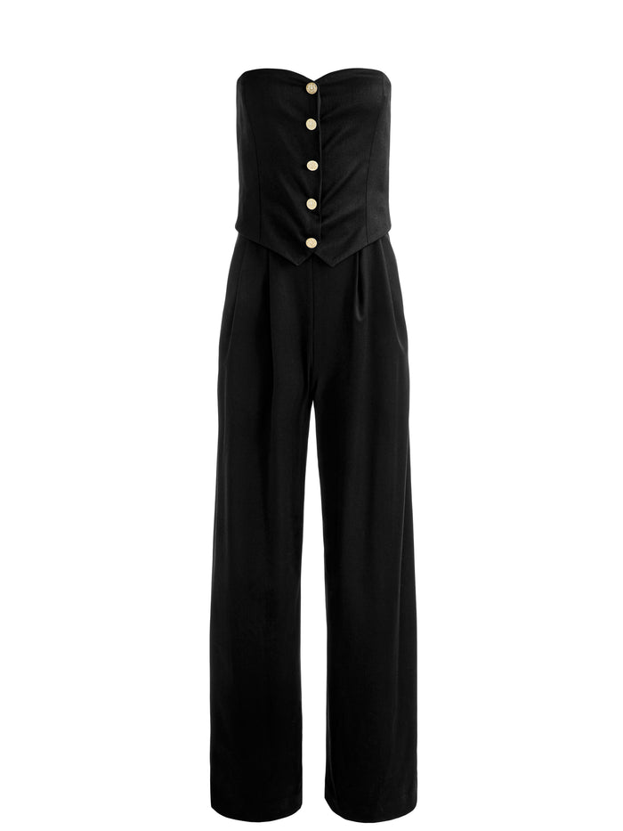 KELCEY STRAPLESS WOOL JUMPSUIT