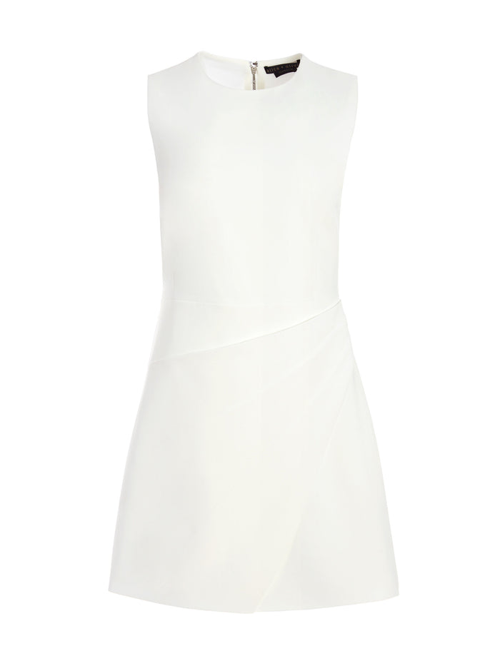 KELSEY ASYMMETRICAL MINI DRESS - OFF WHITE
