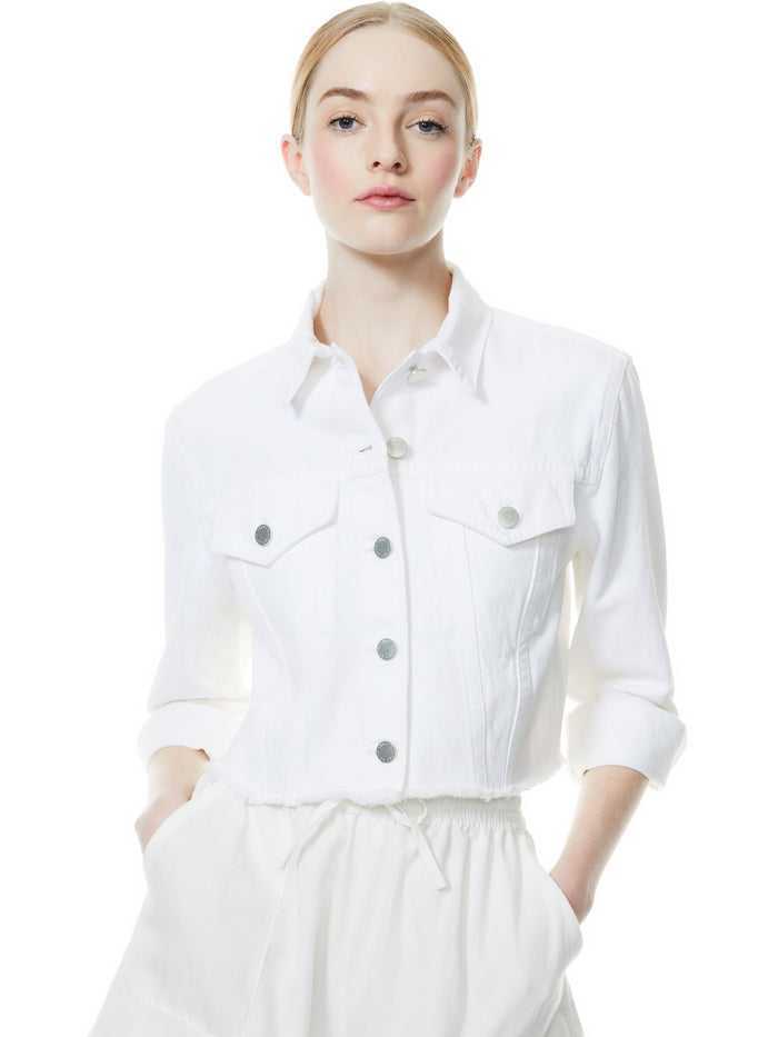 KENDALL CROPPED BOXY JACKET - VINTAGE SUGAR