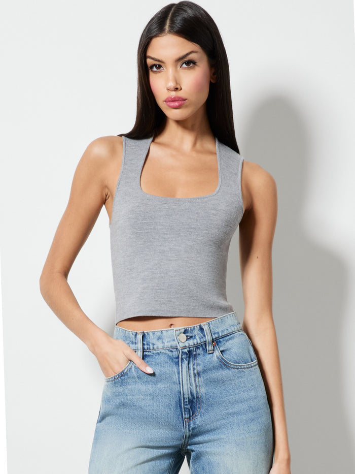 KERIA TANK - MEDIUM HEATHER GREY