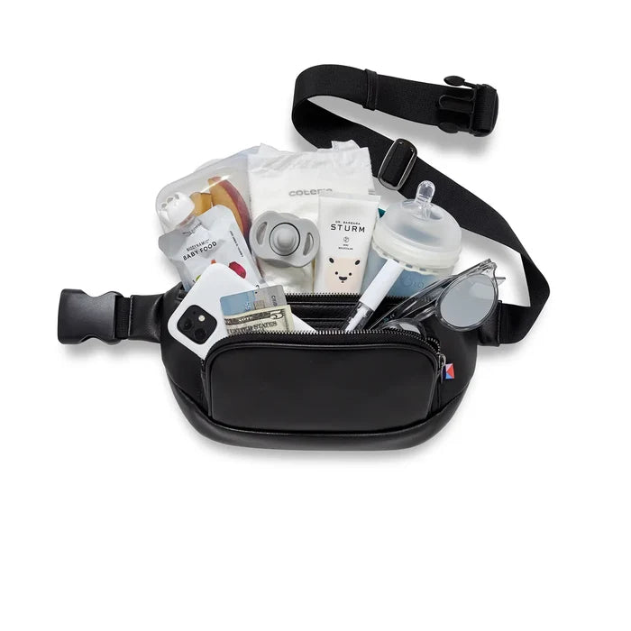 Kibou Diaper Belt Bag-Black Vegan Leather