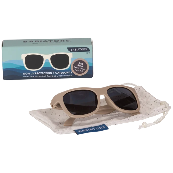 Kids Eco Collection: Navigator Sunglasses in Soft Sand