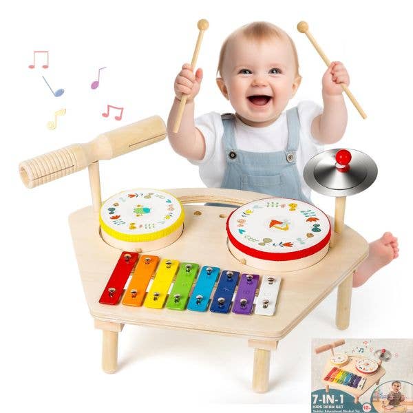 Kids Music Set - #WJ-ZC9814 - 7N1 Kids Musical Table - STEM