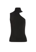 KIKI CUT OUT TURTLENECK TANK - BLACK