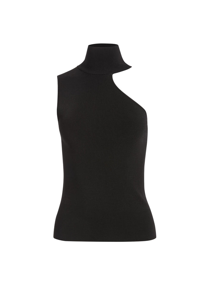 KIKI CUT OUT TURTLENECK TANK - BLACK