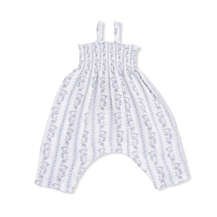 Kimberly Floral Stripe Smocked Romper