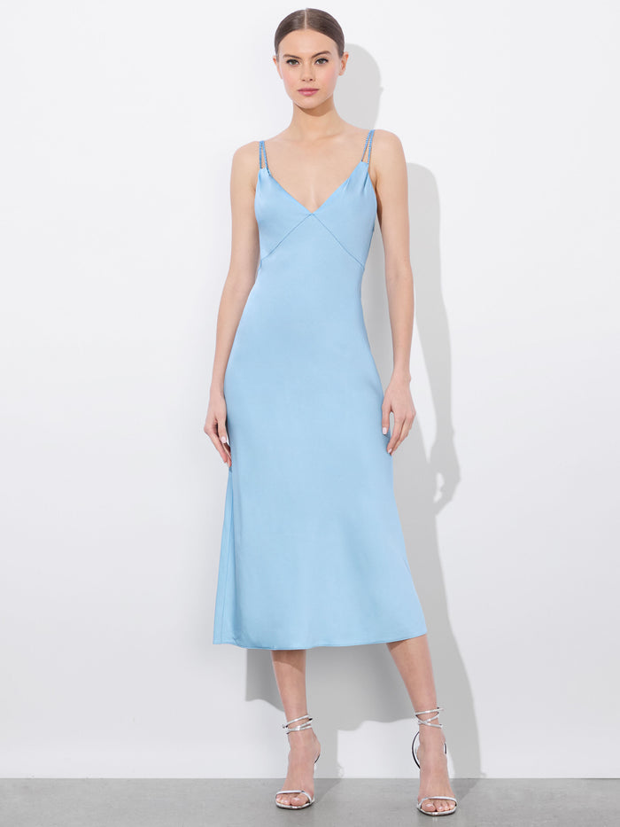 KIRO SLIP DRESS - MINERAL BLUE
