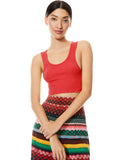 KORI RIB TANK TOP - BRIGHT POPPY