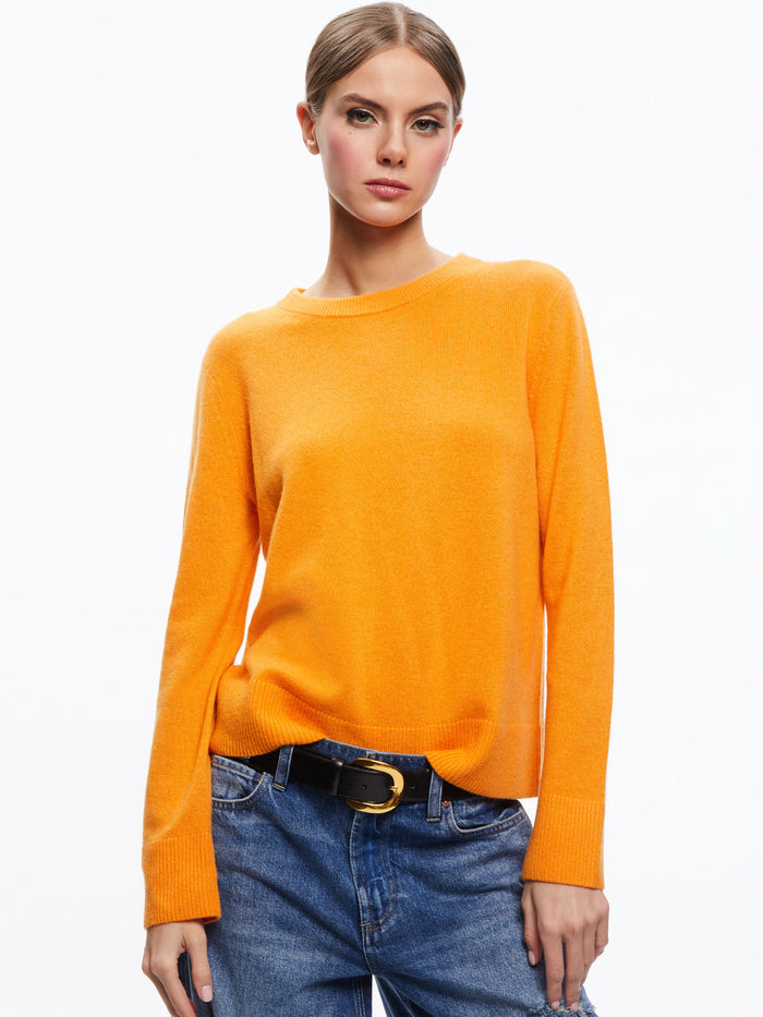 KRAVIT CREWNECK SWEATER - TANGERINE