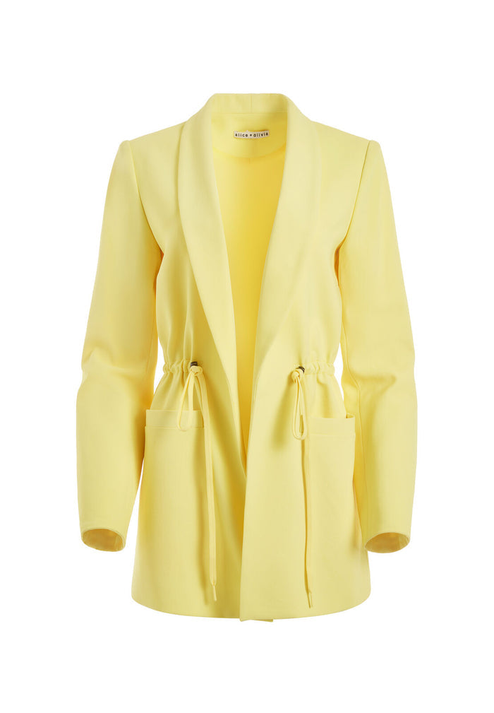KYLIE DRAWSTRING BLAZER - DAFFODIL