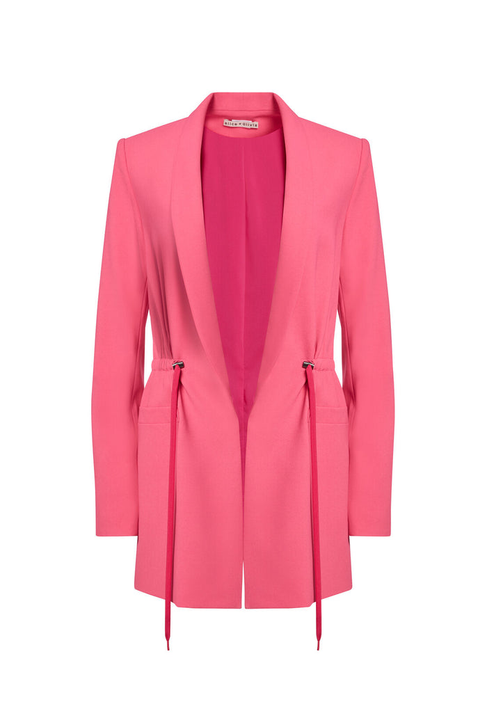 KYLIE DRAWSTRING BLAZER - WILD PINK