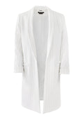 KYLIE EASY SHAWL COLLAR JACKET - WHITE/BLACK