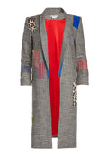 KYLIE PATCHWORK JACKET - BLACK/WHITE/MULTI