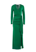 KYRA DEEP V DRAPEY MAXI DRESS - BASIL