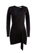 KYRA V-NECK  MINI DRESS - BLACK