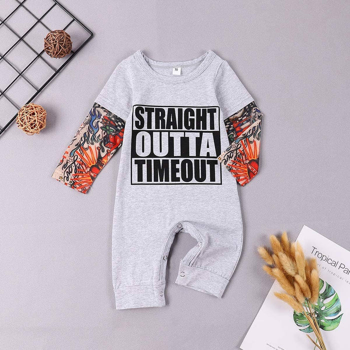 Lady Killer Tattoo Sleeve Cotton Baby Romper