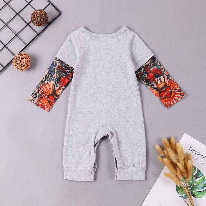 Lady Killer Tattoo Sleeve Cotton Baby Romper