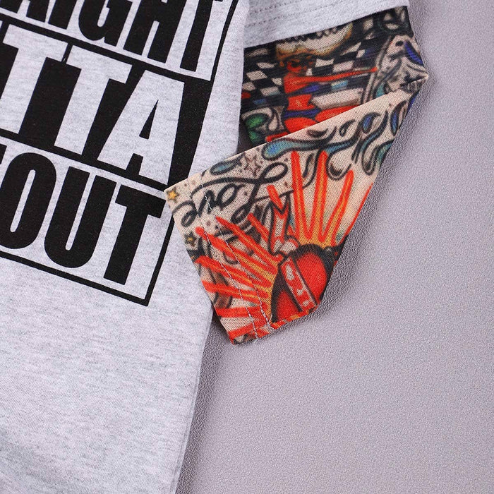 Lady Killer Tattoo Sleeve Cotton Baby Romper