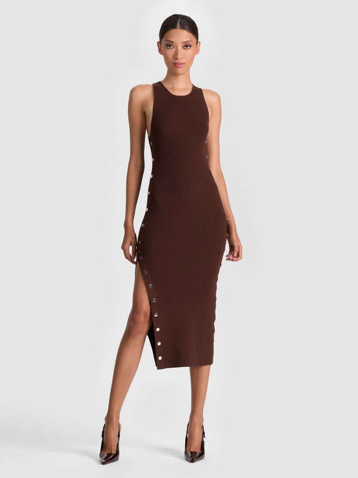 LALITA RACERBACK TANK DRESS - DARK CHOCOLATE