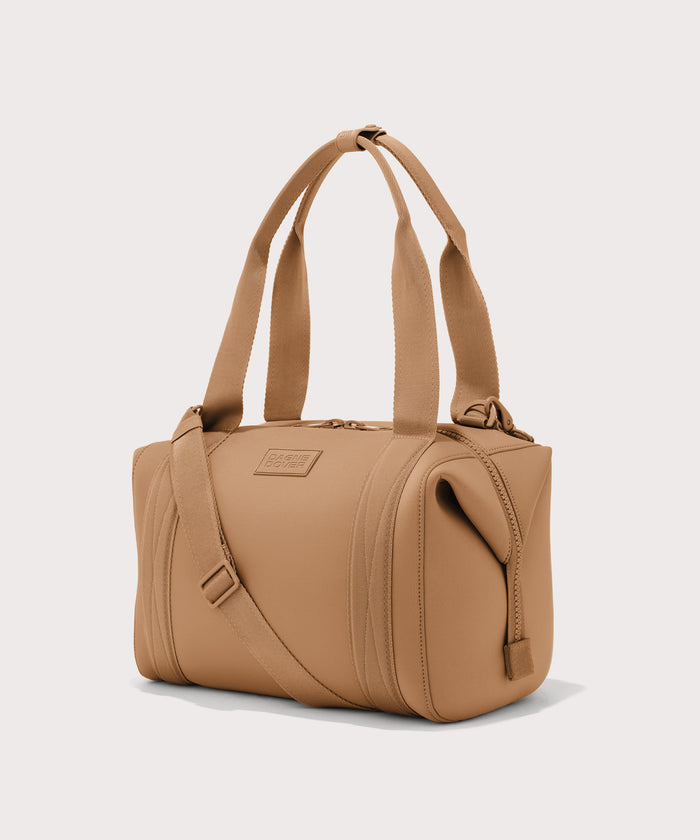 Large Landon Carryall in brown camel, side view