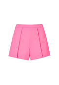 LARISSA OPEN PLEAT FRONT SHORT - HOT PINK