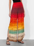 LARISSA OPEN PLEAT PANT - CRYSTAL TIE DYE