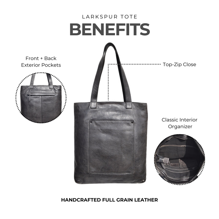 Larkspur Leather Tote Bag - Latico Leathers