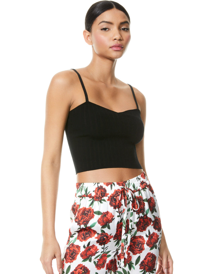 LAURETTA KNIT TANK - BLACK