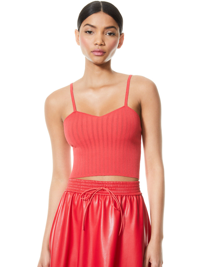 LAURETTA KNIT TANK - BRIGHT POPPY
