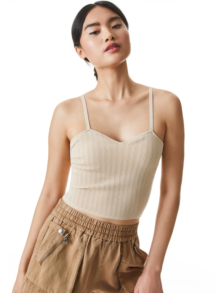 LAURETTA KNIT TANK - SAND