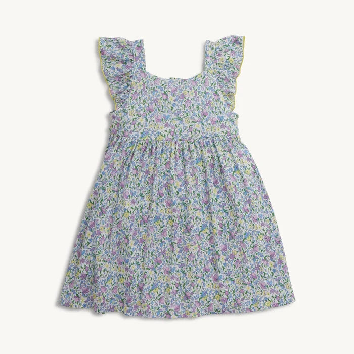 Lavina Square Neck Ruffle Dress