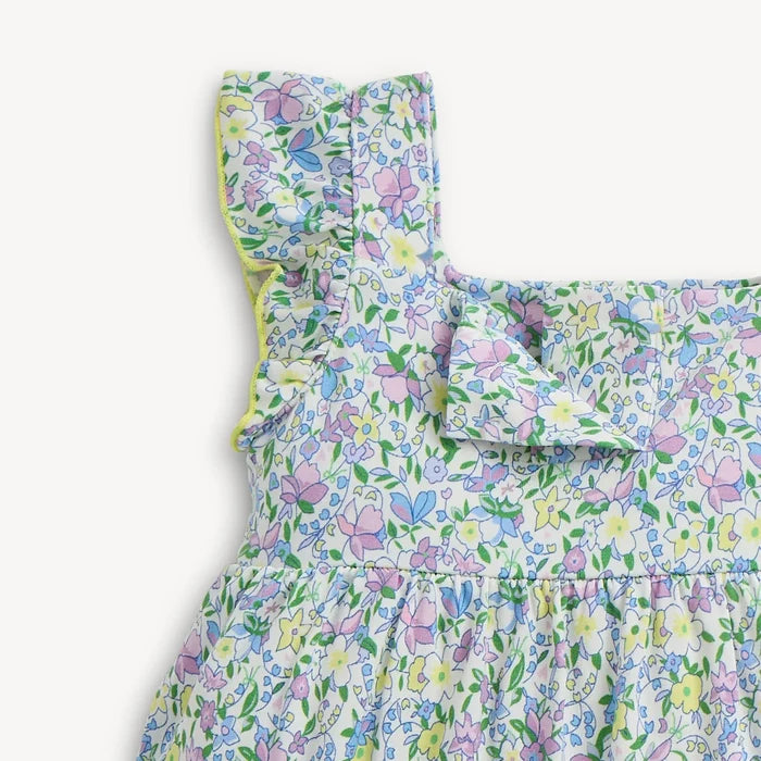 Lavina Square Neck Ruffle Dress