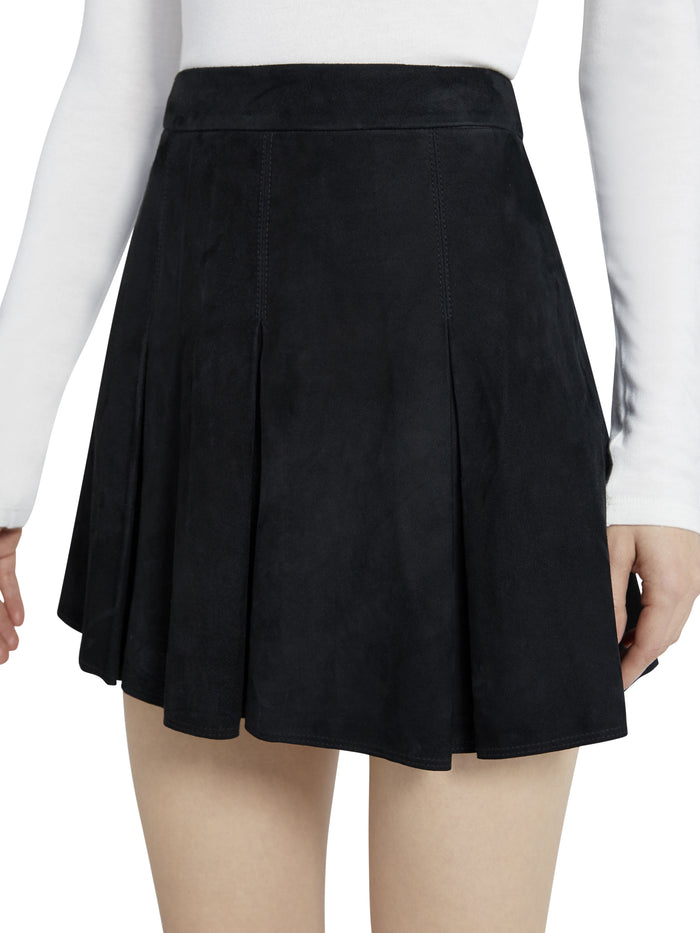 LEE SUEDE MINI SKIRT - BLACK
