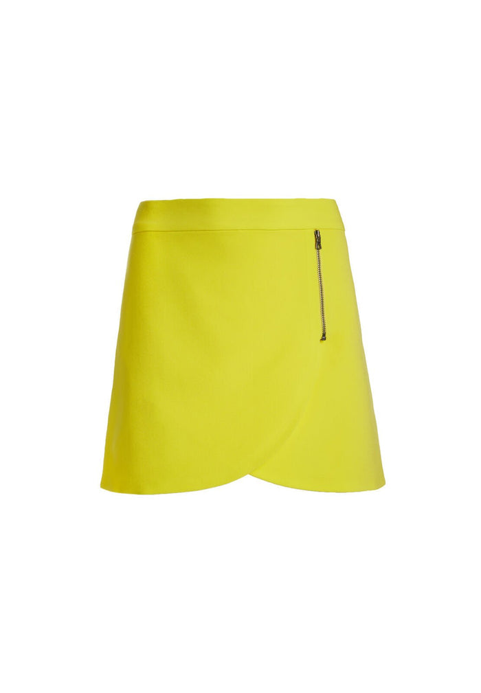 LENNON SIDE ZIP OVRLP MINI SKT - LEMON