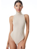 LENORA TURTLENECK BODYSUIT - ALMOND
