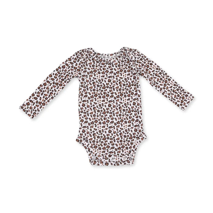 Leopard Rib Long Sleeve Bodysuit