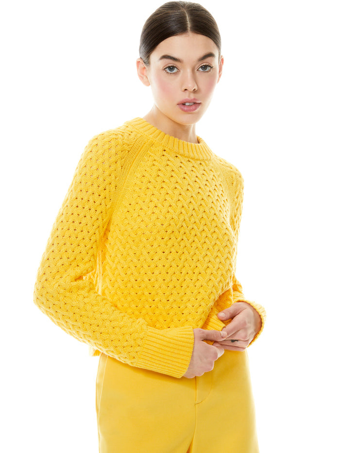 LETA CROPPED PULLOVER - GOLDEN ROD