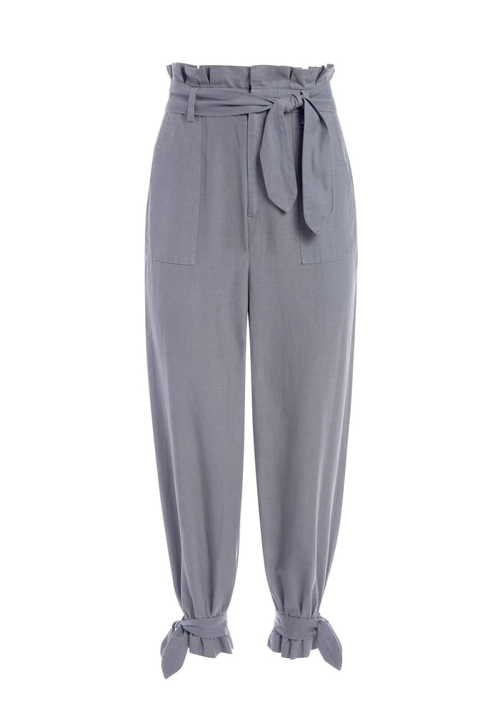LIAM PAPERBAG PANT - CHARCOAL