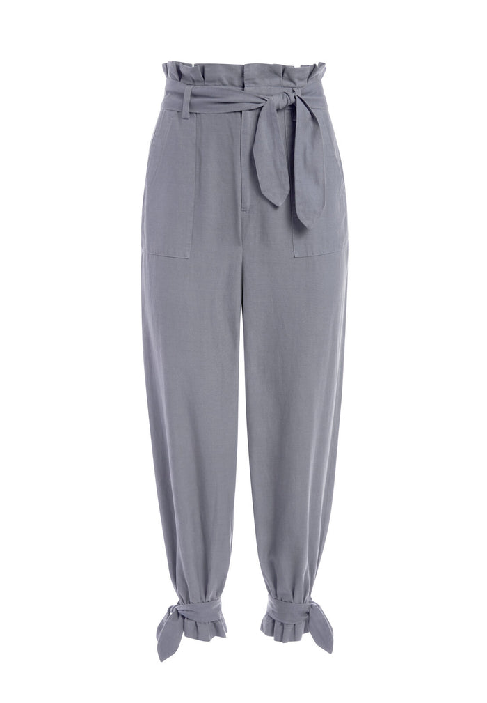 LIAM PAPERBAG PANT - CHARCOAL