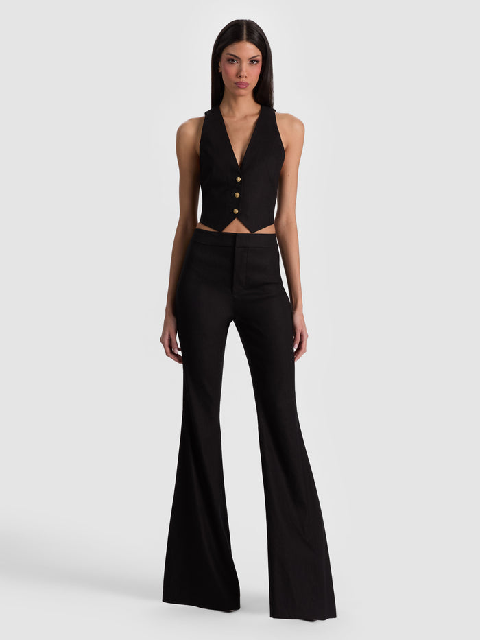 LINDEN BOOTCUT TROUSER - BLACK