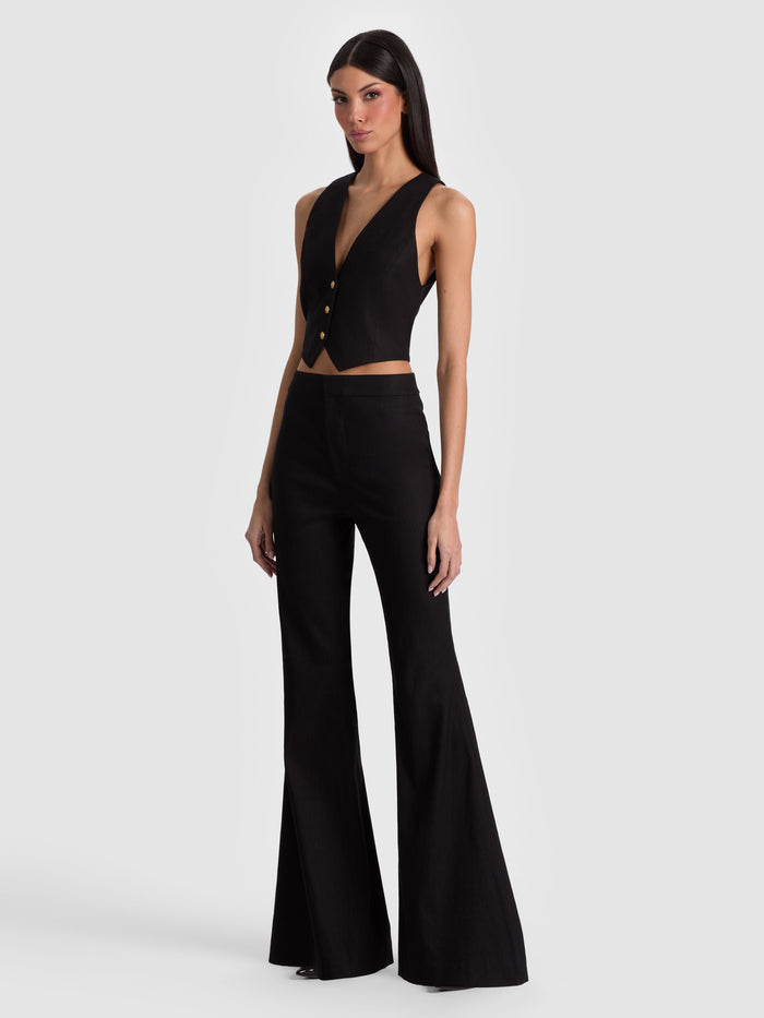 LINDEN BOOTCUT TROUSER - BLACK
