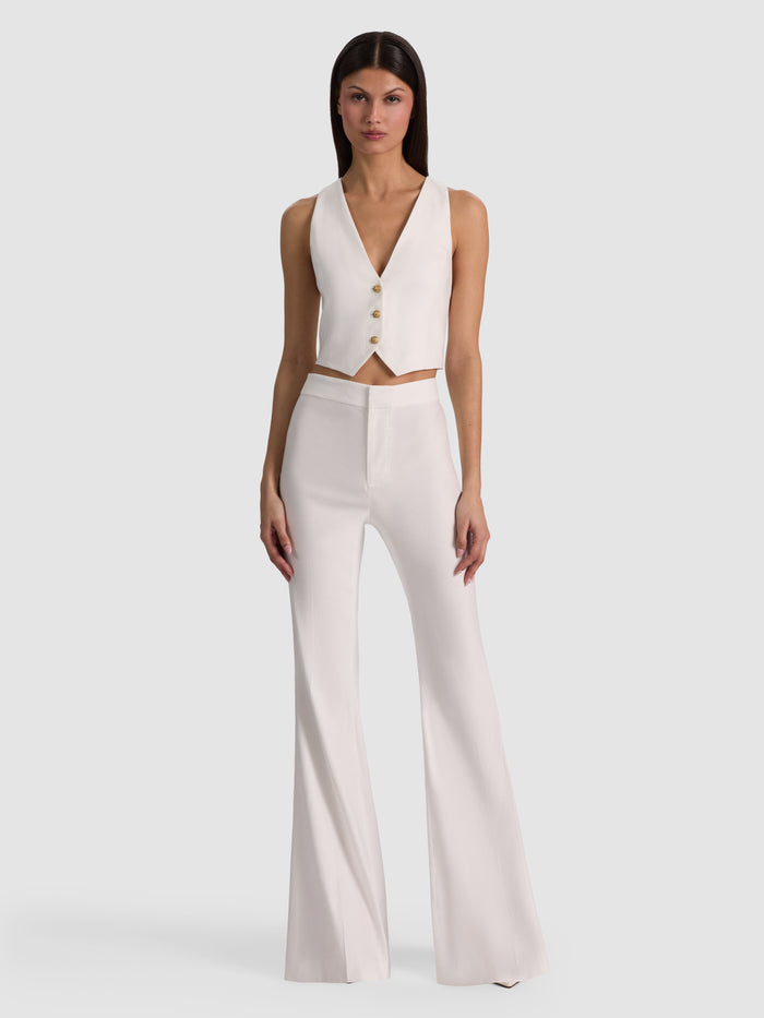 LINDEN BOOTCUT TROUSER - OFF WHITE