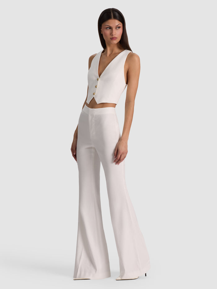 LINDEN BOOTCUT TROUSER - OFF WHITE