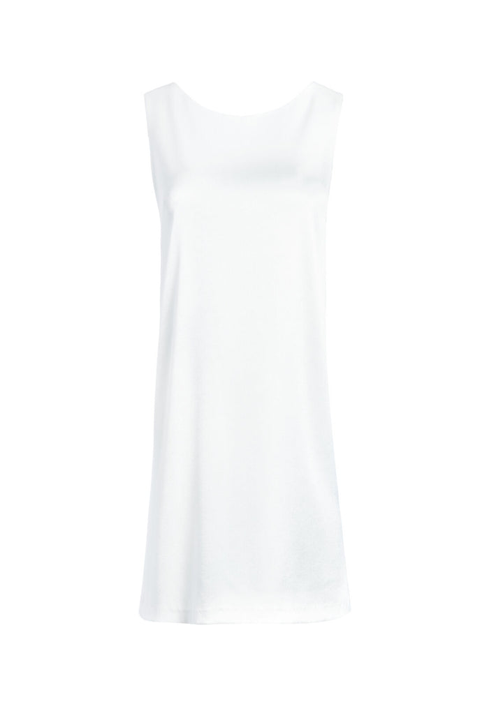 LITA COWL BACK SHIFT DRESS - OFF WHITE