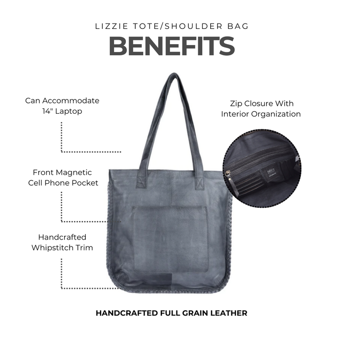 Lizzie Tote/Shoulder Bag - Latico Leathers