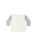 Long Sleeve Raglan Tee- Cloud